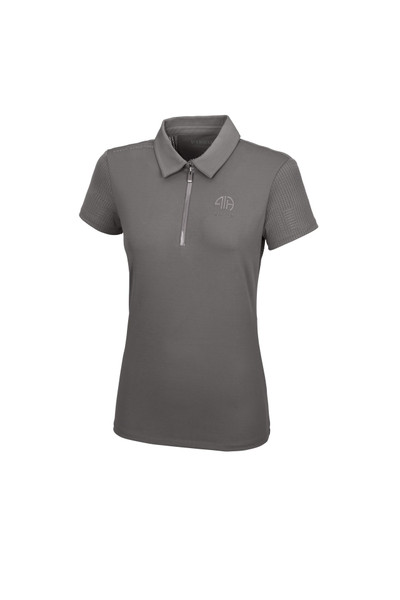 "PIKEUR TASHA"
Zip polo in breathable functional fabric
Side sections and sleeves in perforated fabric
Perforated PA (Pikeur Athleisure) labelling on back
Shiny zip


material
75% POLYESTER, 25% ELASTAN