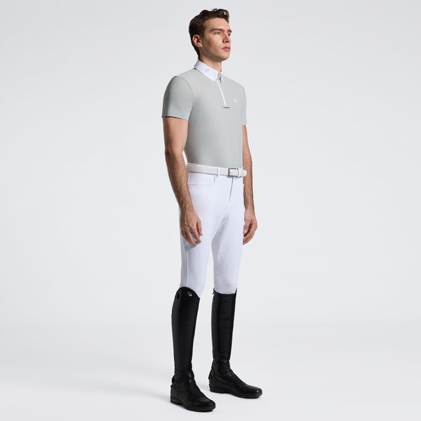 Cavalleria Toscana Men's Short Sleeve Jersey Zip Competition Shirt