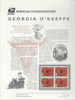 U.S.- Georgia O'Keefe (1996)- Complete Sheet of 15v-#3069 sold with USPS Commemorative Panel
