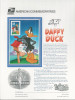 US (1999)-Looney Tunes- 33c Daffy Duck Sheet +USPS Commemorative Page + First Day Cover