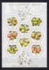 LIECHTENSTEIN (2017)- Pears- Sheet of 8- hexagon shapes