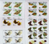 ST THOMAS (1992) Butterflies Moth BLOCKS of 4 (7v)