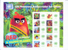 UNITED NATIONS (2016): Angry Birds For Green Planet- Sheet of 10 with labels