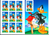US (1999)-Looney Tunes- 33c Daffy Duck Sheet of 10 values