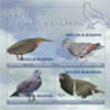 ANTIGUA- Birds- Sheet of 4- Heron- Hawk- Dove etc
