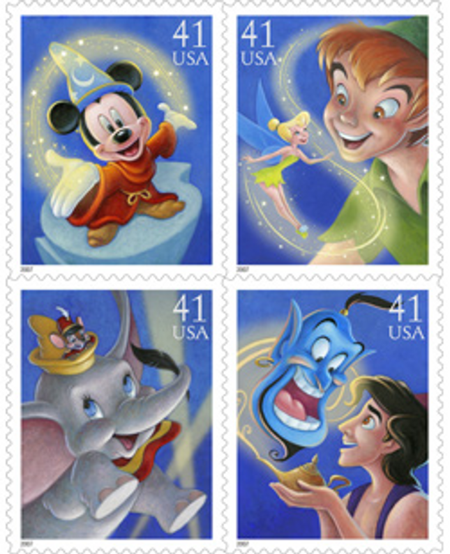 Disney Characters Come Alive On Postage Stamps