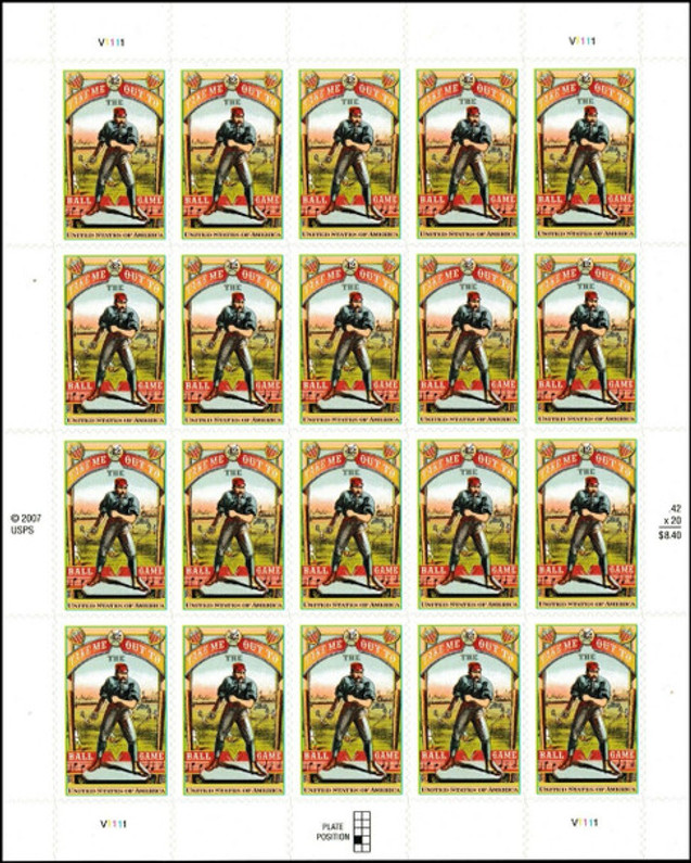 US 2008 STAMP PAYS HOMAGE TO AMERICA'S BELOVED BASEBALL ANTHEM