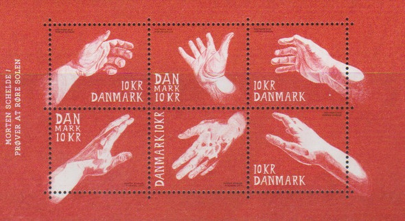DENMARK (2019)-- HELPING HANDS SHEET OF 6v