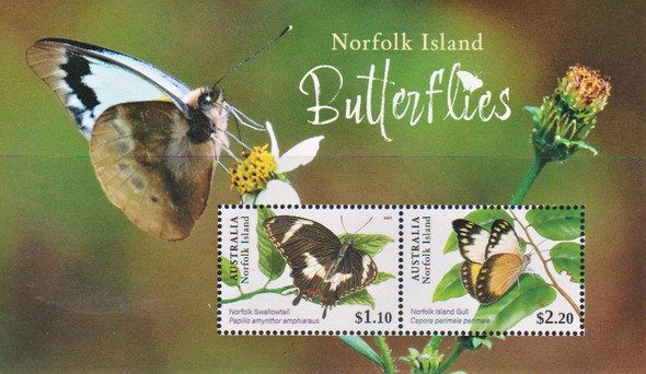 NORFOLK ISLAND  (2021)- Butterflies (2v & sheet)