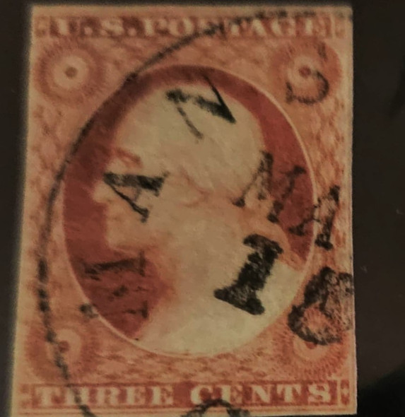 US (1875) #10- 3c Washington (used)- CAT=$185
