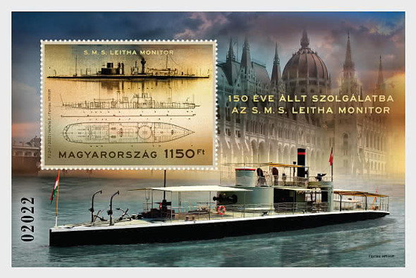 HUNGARY  (2022)- SMS Leitha Monitor Entered Service 150 Years Ago - Miniature Sheet