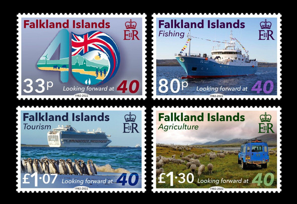 FALKLAND ISLANDS (2022)- 40TH ANNIVERSARY OF LIBERATION- SHIPS,AGRICULTURE,SHIPPING (4v)