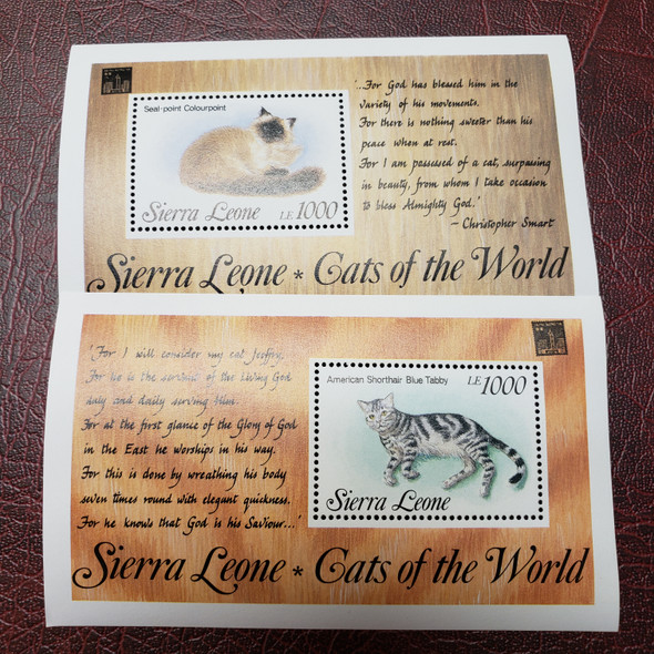 SIERRA LEONE (1994) Cats If The World SS (2v)