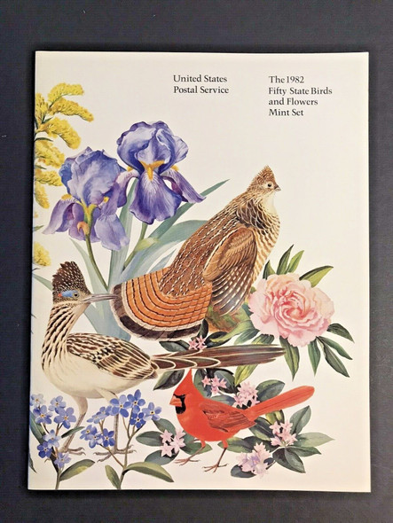 US 1982 State Birds And Flowers  Sheet  + Soft Cover Album