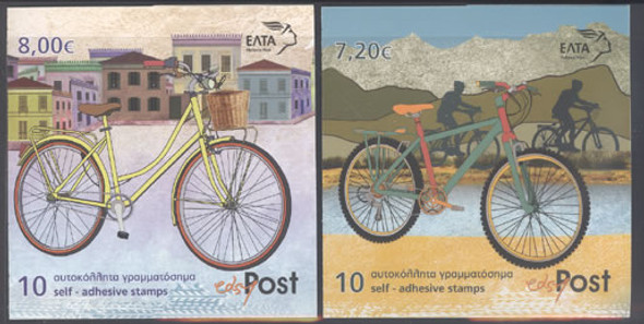 GREECE (2014) - Bicycles Booklets- self adhesive (2)