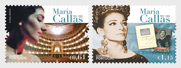 PORTUGAL (2023)- 100th Anniversary of Maria Callas (Opera Singer)- 2v