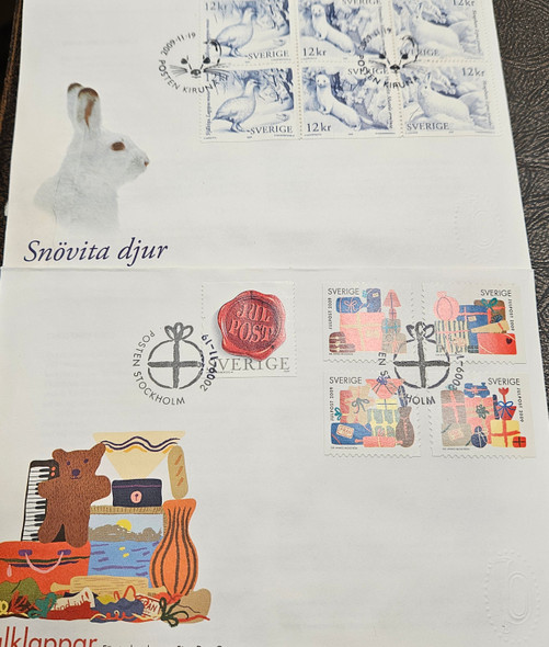 SWEDEN BOOKLET Lot of 12 Plus Two FDC