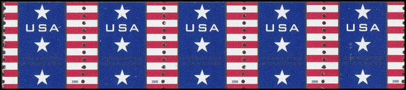 US (2009) #4385 Patriotic Banner presorted standard 10c coil strip (25 stamps)