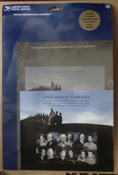 US (2009)- Civil Rights Pioneers Commemorative Panel & Mint Sheet w/Cultural Diary!