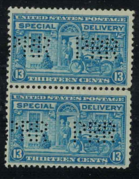 US (1944)  #E17- Special Delivery 13c- Mint Perfin Pair- UNUSUAL!