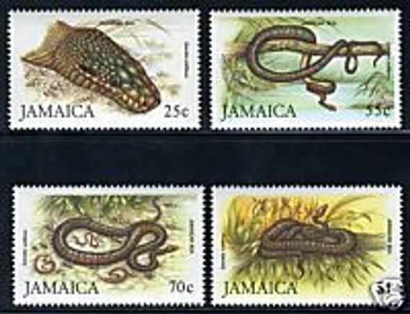 JAMAICA (1984): WWF JAMAICAN BOA (4 VALUES)