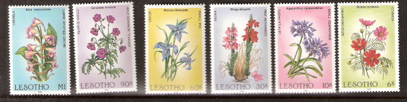 LESOTHO (1985): Orchids  (6 values)