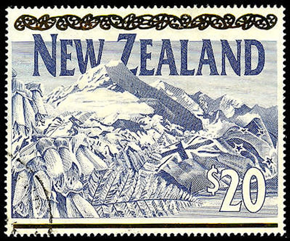 NEW ZEALAND (1994)- MT. COOK- $20 value- SCV= $33!
