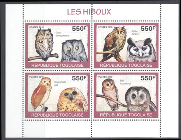 Owls 2010- Sheet of 4