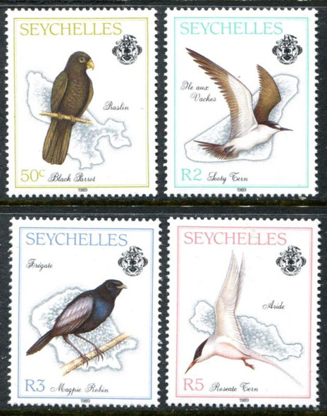 SEYCHELLES- BIRDS- 4 VALUES
