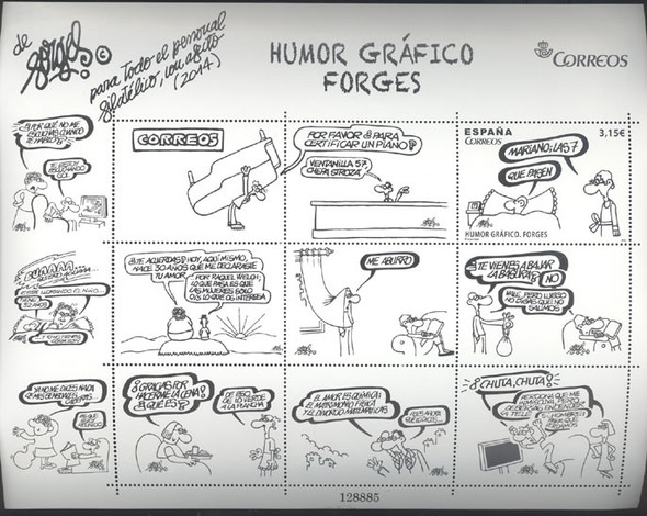 SPAIN (2014): Forges Comics Sheet of 9v