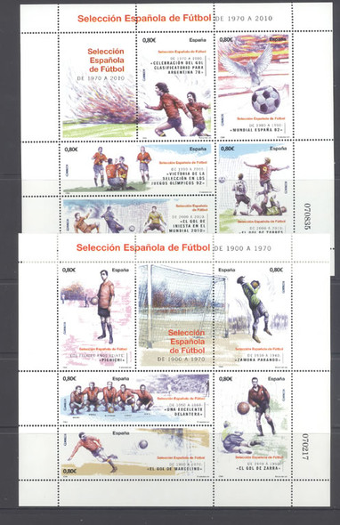 SPAIN- National Soccer Team- Sheets of 5 (2)