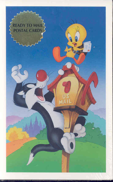 US (1998)  LOONEY TUNES 32c Sylvester and Tweety  w/Postcards- BELOW FACE VALUE!