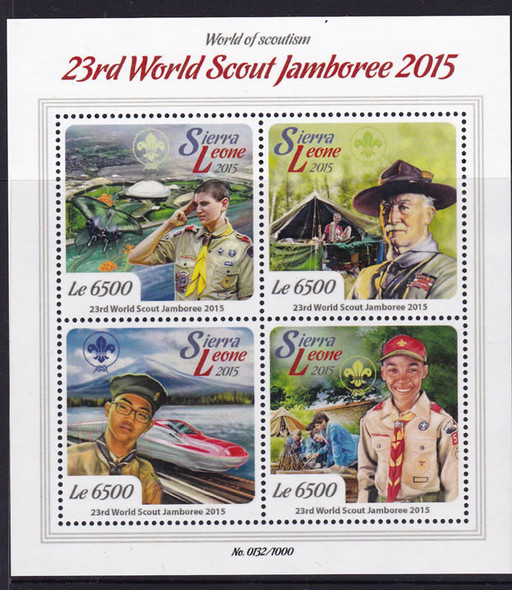 SIERRA LEONE- 23rd World Scout Jamboree 2015- Sheet of 4