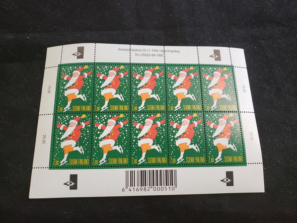 FINLAND (1995) CHRISTMAS,Santa Claus Sheet LAST ONE 