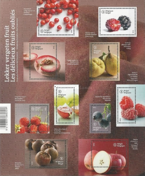BELGIUM: Fruits 2015- Sheet of 10