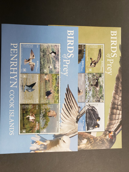 BIRDS OF PREY (2020) 2 Sheet Sets , Penrhyn And Tonga LAST ONES Our Original Retail $93