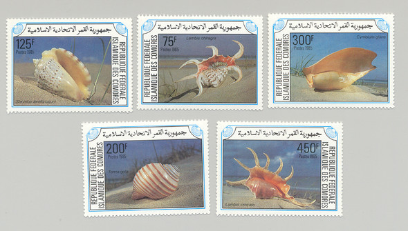 Comoro Islands (1985)- Shells #609-13