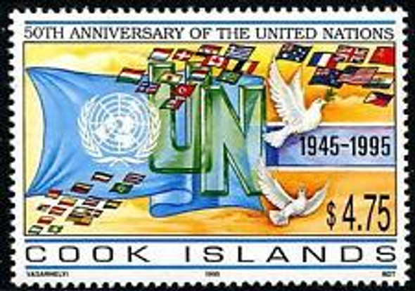 COOK ISLAND (1995) UN 50th Anniversary $4.75 SHEET 4v