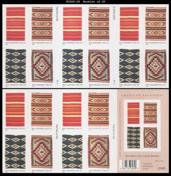 US (2009)- New Mexico Rio Grande Blankets Booklet #3926-9
