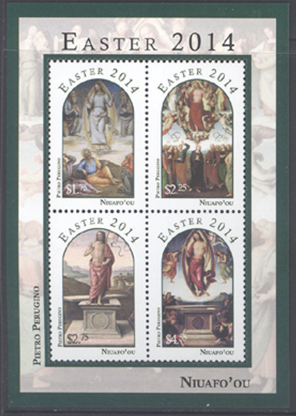 TONGA NIUAFOOU (2014)- Easter Sheet of 4v