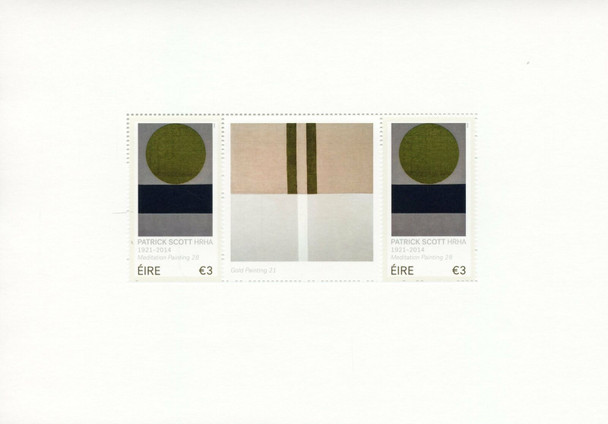 IRELAND (2021)- Centenary of the birth of Patrick Scott Painting Sheet in Folder (Metallic Stamps)