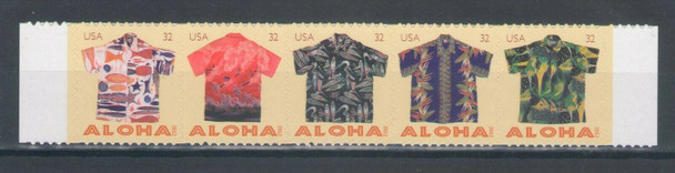 US (2012)- Hawaiian Shirts -Coil Strip of 5 values-#4611a