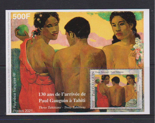 FR. POLYNESIA  (2022)-Paul Gaugin Anniversary (1v +sheet)- Painting