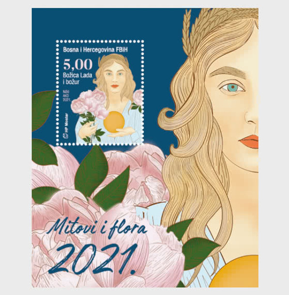 BOSNIA  (2022)- Myths & Flora Souvenir Sheet