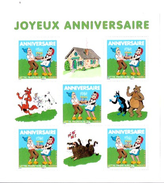 FRANCE- Anniversary of Sylvain and Sylvette comic series- sheet