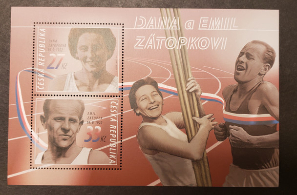 CZECH REPUBLIC  (2022) Olympics, Zatopek,Sheet,OUR ORIGINAL RETAIL $6.57 LAST ONE