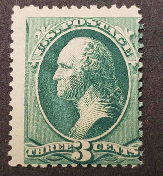 US  (1881)- SC#207- 3c Blue- Green Washington   F MINT NH cv$250