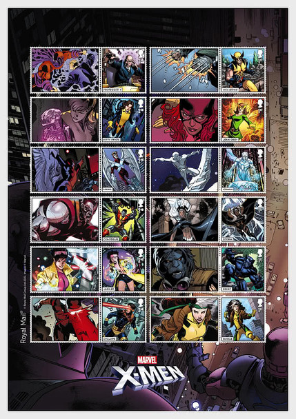 GREAT BRITAIN (2023)- MARVEL COMIC'S X-MEN COLLECTOR'S SHEET