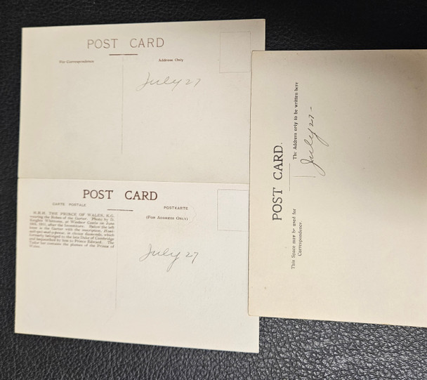 3 RPPC Photo Postcards GREAT BRITAIN  Royalty unused