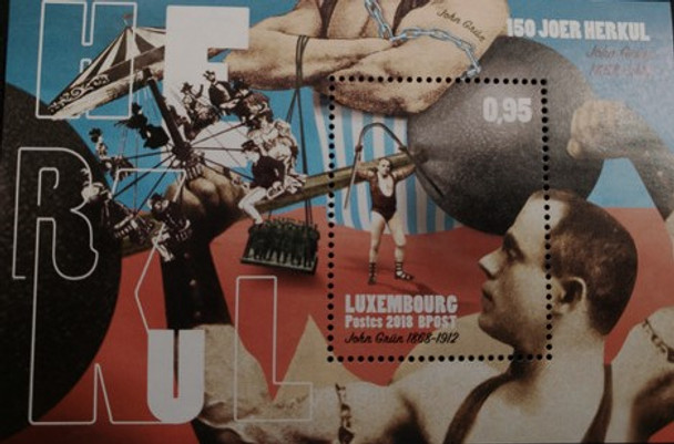 LUXEMBOURG (2018) 150 Years John Grun- Circus Performer- Strongman